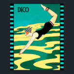 Poster Art Deco Diver (Cobrir da Revista Social)<br><div class="desc">Se você optar por fazer o download, a sua loja Walgreen local fará posters de conselho do seu download em tamanhos diferentes e em várias texturas a um preço muito bom. Às vezes com desconto. Uma dica do meu amigo dos EUA. Para o Reino Unido, veja "Digital Printing" (Impressão digital)...</div>