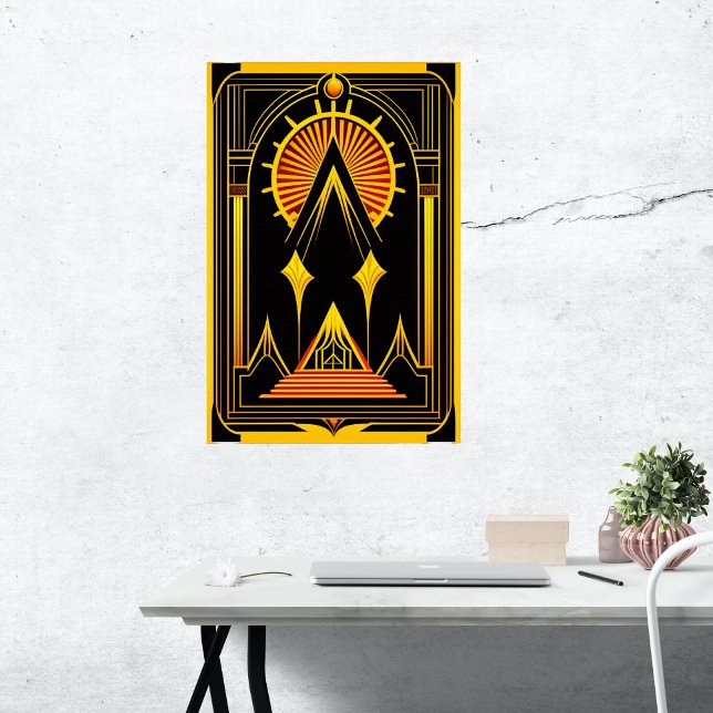 Poster Art Deco Dourado Black Trabalho de arte (Criador carregado)