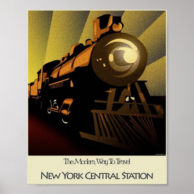 Poster Art Deco - Estação Central de Nova Iorque (Frente)