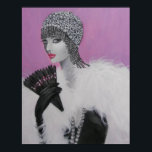PÔSTER ART DECO FANTASY LADY<br><div class="desc">Retrato original de uma senhora de fantasia acrílica, criado pelo artista Dian Bernardo... ... Uma bela senhora da era do Deco da arte, eterno em sua elegância. Esta poster ficaria bem em qualquer lugar da sua casa. Um excelente de conversa e um maravilhoso presente.</div>