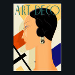 Poster Art Deco Fashion 03<br><div class="desc">Ao longo das décadas de 1920 e 30,  quando a arte deco estava no seu auge,  sua influência estava em todo lugar,  da arquitetura à moda,  do design de bens domésticos à publicidade. Como sempre moderno,  é elegância racionalizada ainda está conosco hoje.</div>