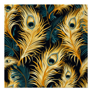 Pôster Art Deco Feather Standard