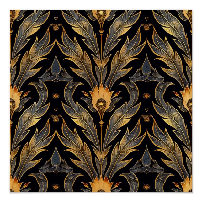 Pôster Art Deco Feather Standard (Frente)