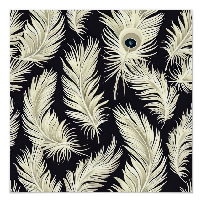 Pôster Art Deco Feather Standard (Frente)