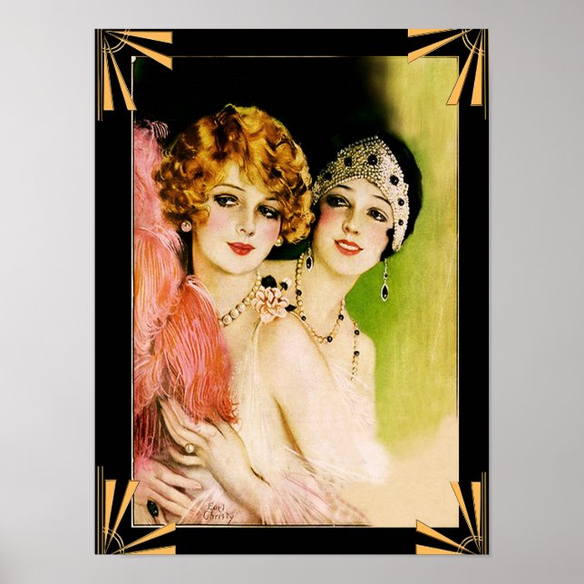 Poster Art Deco Flapper, Poster. (Frente)