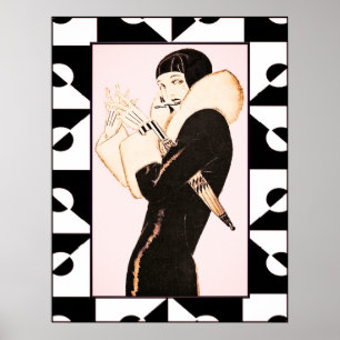 Poster Art Deco Flapper (René Vincent 1920/30)