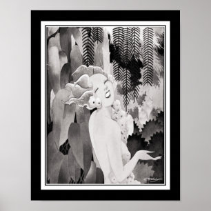 Poster Art Deco - Garota tropical