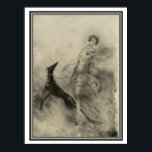 Pôster Art Deco "Girl with Dog", por Louis Icart 12 x 16<br><div class="desc">Impressão exclusivo de Louis Icart "Girl with Dog"</div>