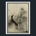 Pôster Art Deco "Girl with Dog", por Louis Icart 12 x 16<br><div class="desc">Impressão exclusivo de Louis Icart "Girl with Dog"</div>