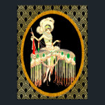 Poster Art Deco - J Carlos 1926<br><div class="desc">This is a J Carlos vintage image that I have brightened and put in a cameo on a deco background. It is from Para Todos magazine cover and I think it is very Art Deco. A fabulous poster or print for the home or for crafts.</div>