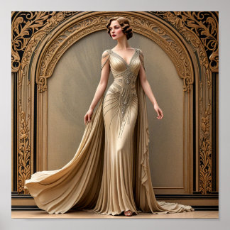 Poster Art Deco Lady