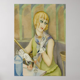 Poster Art Deco - Lili Elbe Retrato de Gerda Wegener