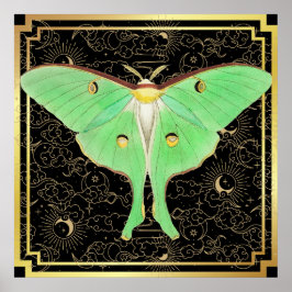 Poster Art Deco Luna Moth