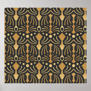 Poster Art Deco Luxury: Vintage a elegância Japonesa