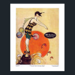 Pôster Art Deco McCallum Hosiery<br><div class="desc">Another delightful vintage advertisement for McCallum Silk Hosiery.  Once again in lovely color and featuring a lady standing on a buoy getting ready to dive into the sea.  The caption reads,  " You Know She Wears Them".  Gorgeous.</div>