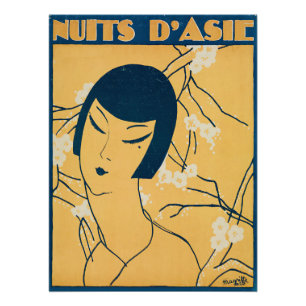 Pôster Art Deco Minimalista Mulher