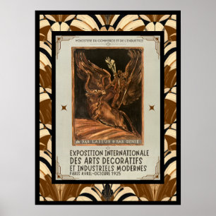 Poster Art Déco Modificado Antoine Bourdelle Arte Francês