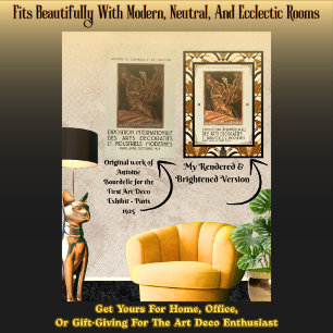 Poster Art Déco Modificado Antoine Bourdelle Arte Francês