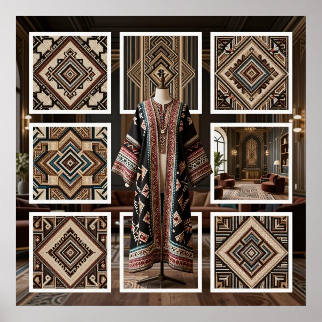 Poster Art Deco Opulence Geometric Patterns V HER_XHU_001 (Frente)