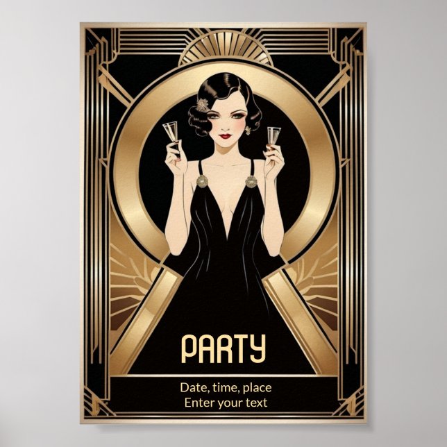 Poster Art Deco Party (Frente)