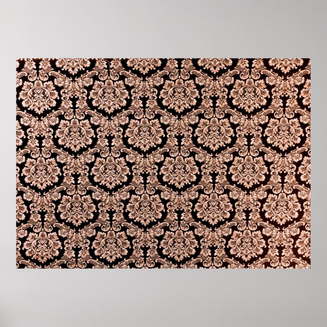 Poster Art Deco Pattern. Fundo de ouro perfeito. Mini (Frente)