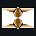 Pôster Art Deco Pattern in Tans<br><div class="desc">Este padrão é baseado em formas clássicas de deco de arte.</div>