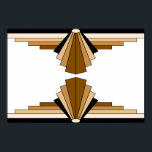 Pôster Art Deco Pattern in Tans<br><div class="desc">Este padrão é baseado em formas clássicas de deco de arte.</div>
