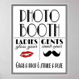 Poster Art Deco PHOTO BOOTH