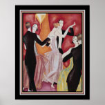 Poster Art Deco Roaring 20.00 Dancers<br><div class="desc">1926 Art Deco Roaring Vigenties Impressão por Fabius Lorenzi</div>