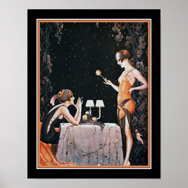 Poster Art Deco Roaring Twentties Flappers (Frente)