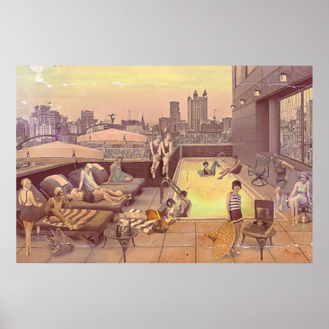 Poster Art Déco Rooftop Chillout (Frente)