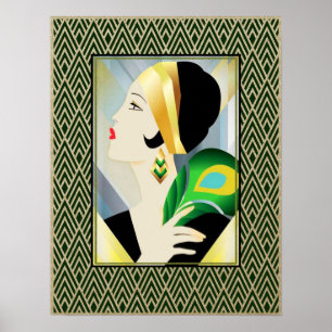 Poster Art Deco Socialite