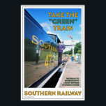 Poster Art Deco Southern Rail<br><div class="desc">Uma série de posters vintage que refletem o estilo dos 1920 e 30. Disponível em determinadas proporções de aspecto apenas criado no efeito glorioso do óleo de cheio. Adequado para todas as idades.</div>