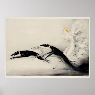 Poster Art Deco SPEED II do pintor francês Louis Icart