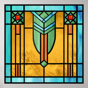 Poster Art Deco StainGlass 3