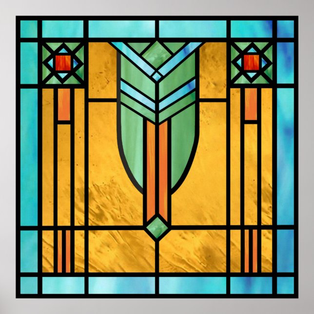 Poster Art Deco StainGlass 3 (Frente)