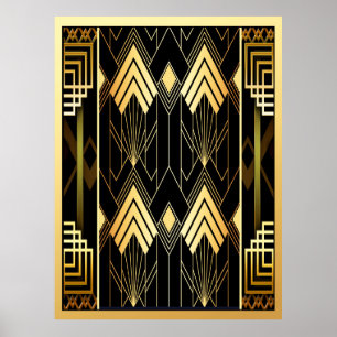 Poster Art Deco Style Geométrico