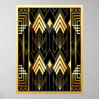 Poster Art Deco Style Geométrico