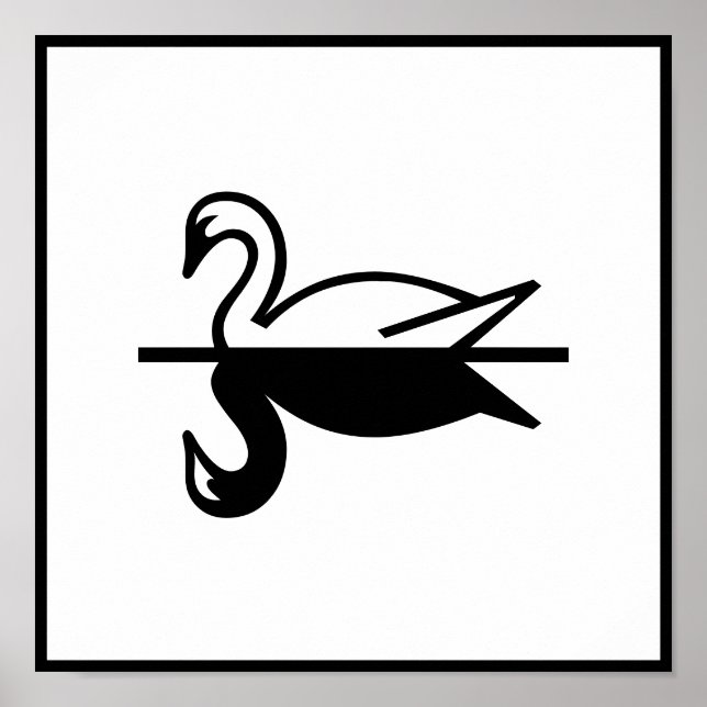 Poster Art Deco Swan (Frente)