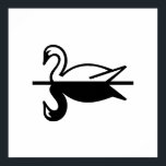 Poster Art Deco Swan<br><div class="desc">Este poster de Swan de Arte Deco vai com itens na categoria Deco Parisiense de Temas de Casamento em Ladiebug. Eu tenho uma fraqueza por Art Deco e queria isso.</div>