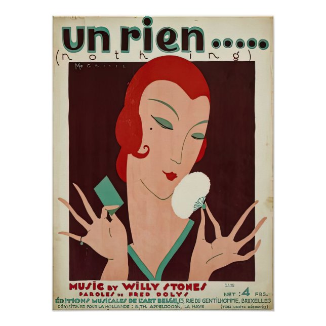 Pôster Art Deco Tango na 1920 (Frente)