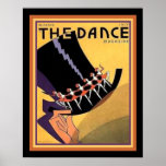 Pôster Art Deco "The Dance" Cover (1920s) 16 x 20<br><div class="desc">Unique Art Deco Top Hat Cover for The Dance Magazine ca 1920-ish</div>