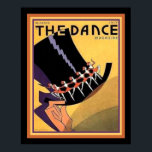 Pôster Art Deco "The Dance" Cover (1920s) 16 x 20<br><div class="desc">Unique Art Deco Top Hat Cover for The Dance Magazine ca 1920-ish</div>