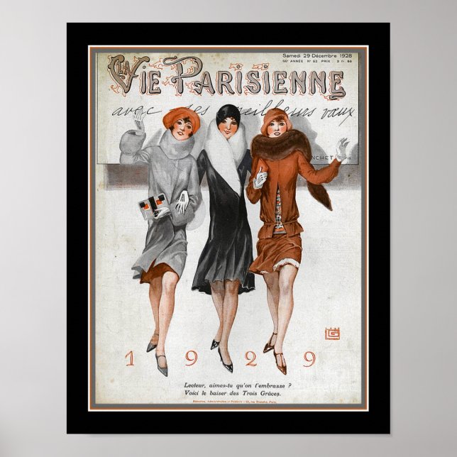 Poster Art Deco Vie Parisenne 1929 (Frente)