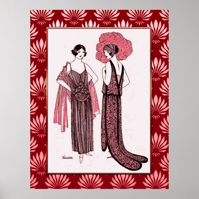 Poster Art Deco Vintage Fashion (Frente)