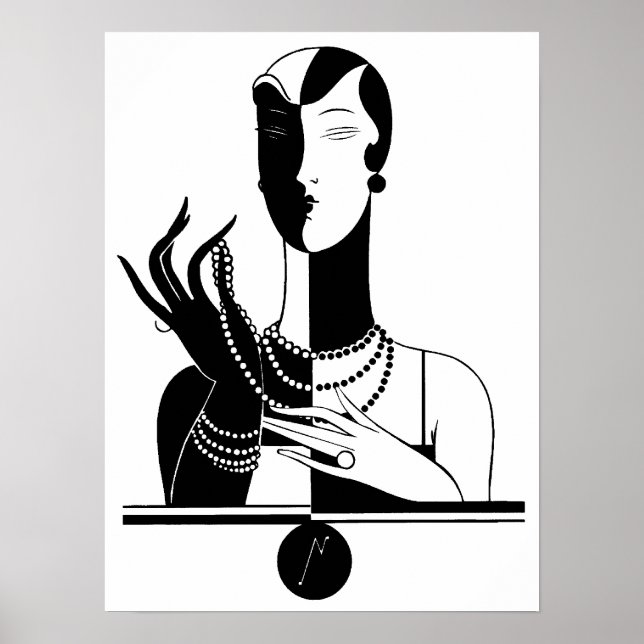 Poster Art Deco Woman (Frente)
