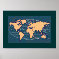 art mapa-mundi decor wall