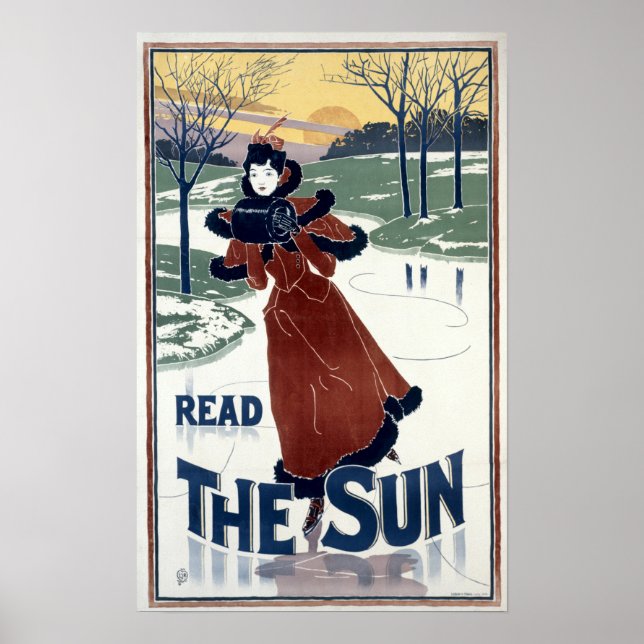 Poster Art Nouveau 1895 O Sol e Louis John Rhead (Frente)