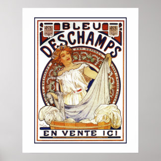 Poster Art Nouveau Alfons Mucha, produto de lavagem e