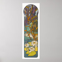 Art nouveau Alphonse mucha florescente libélula